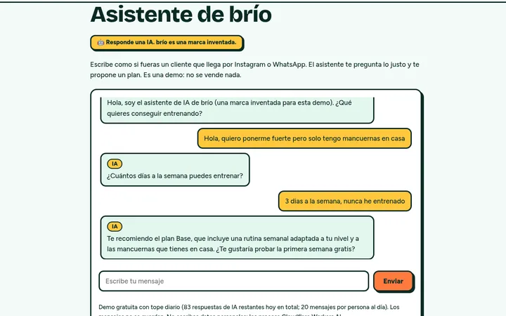 Un asistente que atiende tus mensajes