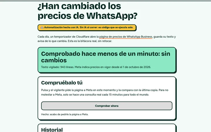Un vigilante que avisa de cambios