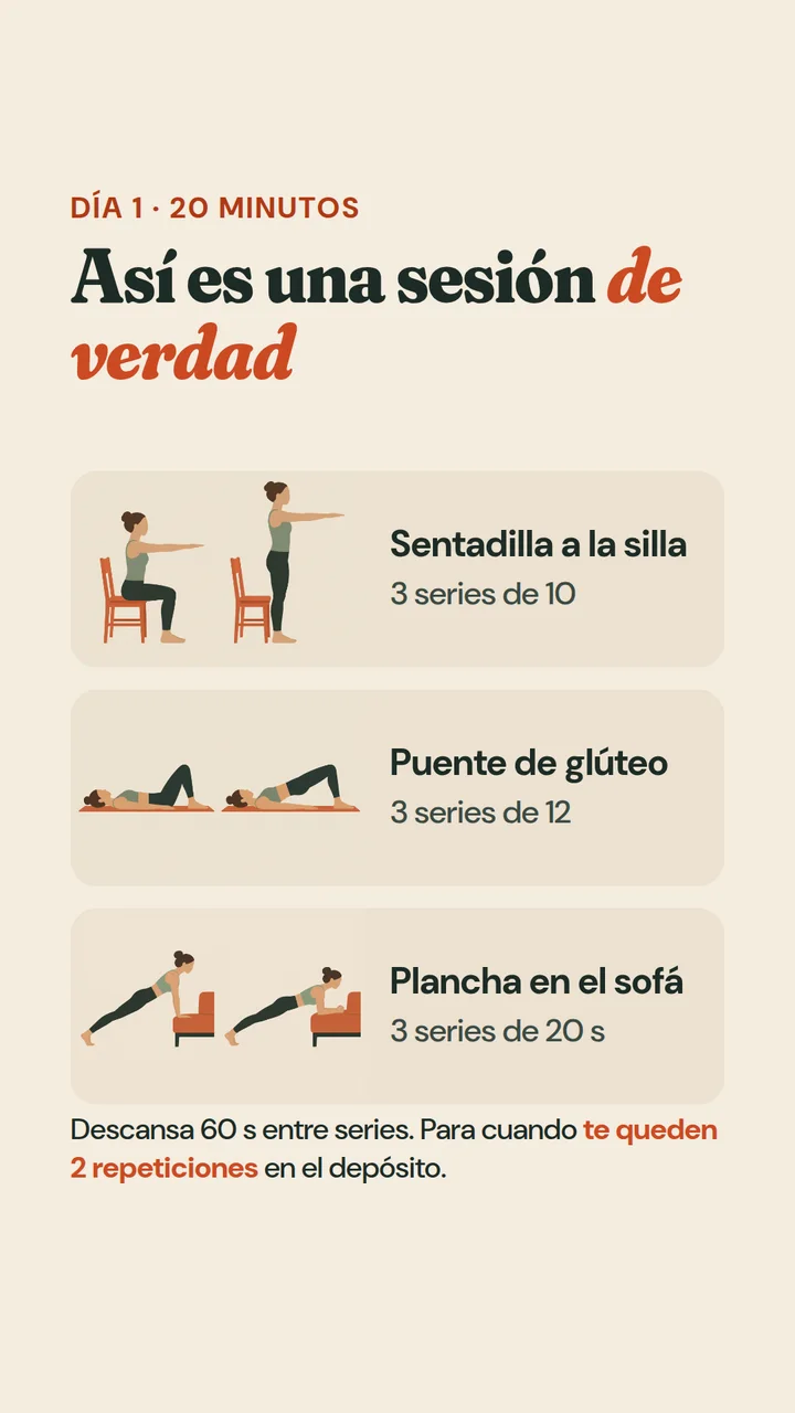 Story 2 de brío: una sesión del día 1 con los dibujos de los ejercicios