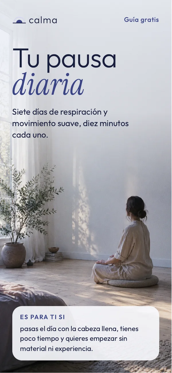Página 1 de 12. Portada: Tu pausa diaria, siete días de respiración y movimiento suave