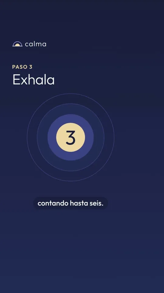 Fotograma 4. Paso 3: exhala, con el anillo cerrándose