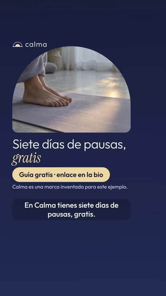 Fotograma 6. Llamada a la acción: siete días de pausas, gratis