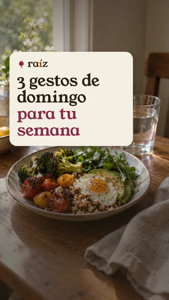 Fotograma del reel de Raíz. El gancho: tres gestos de domingo