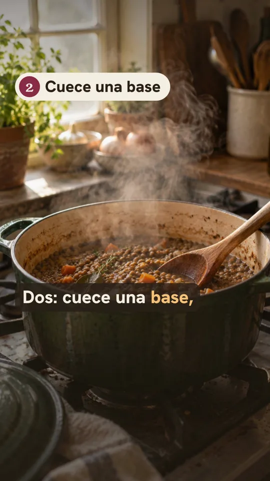 Fotograma del reel de Raíz. Gesto 2: cuece una base