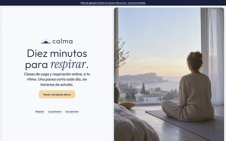 Una web para una profesora de yoga